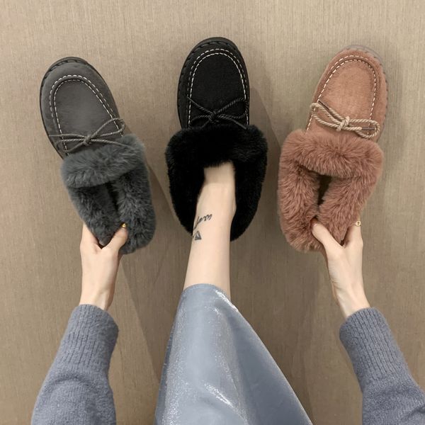 2024 New Free Shipping Designer Shoes Suitable for Women&#039;s Flat Shoes Round Head Pink Black Grey Khaki Size 36-40