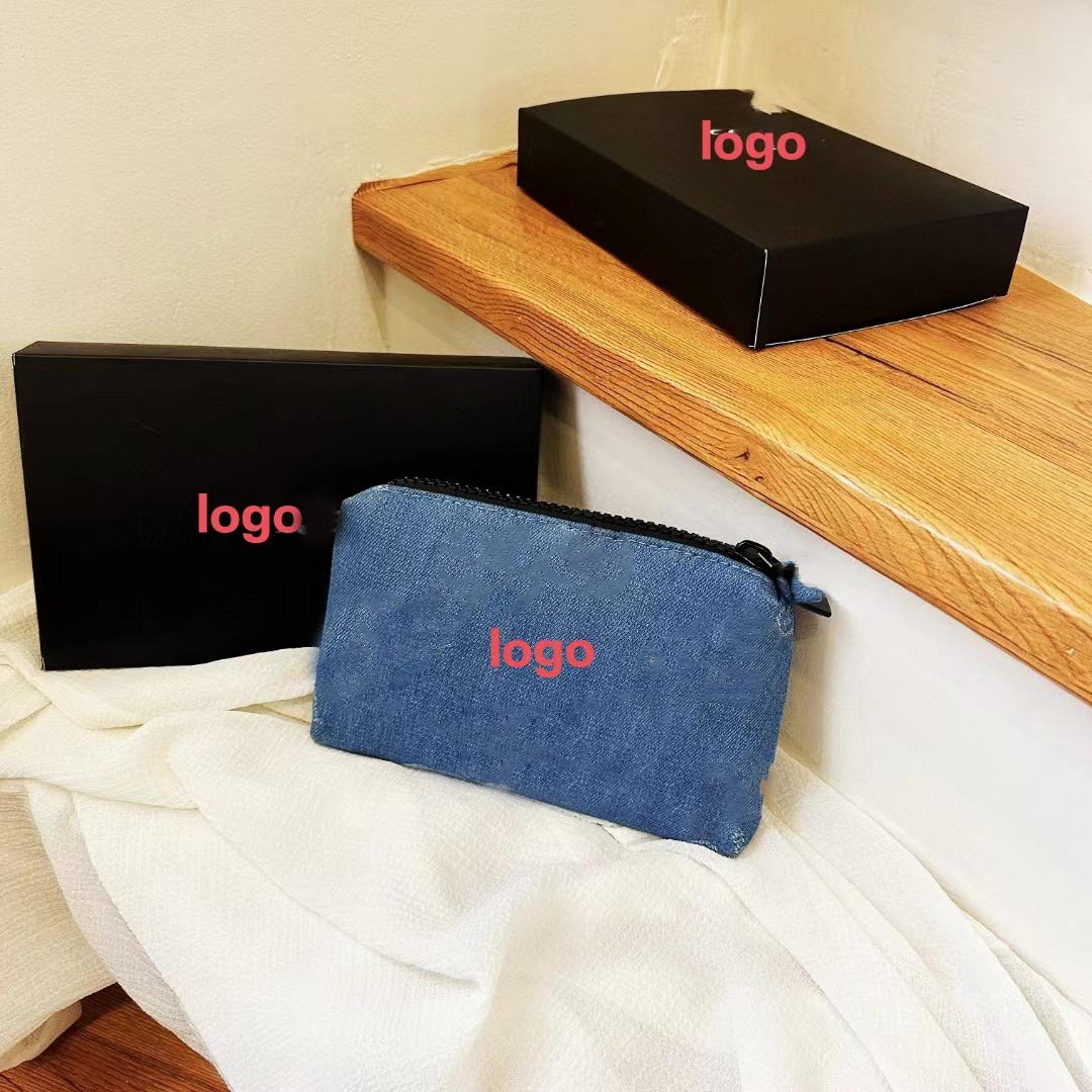 Designer Portable Denim Small Makeup Bag Cosmetics Lipstick Storage Bag Special Travel desktop storage bag Cabinet Gifts
