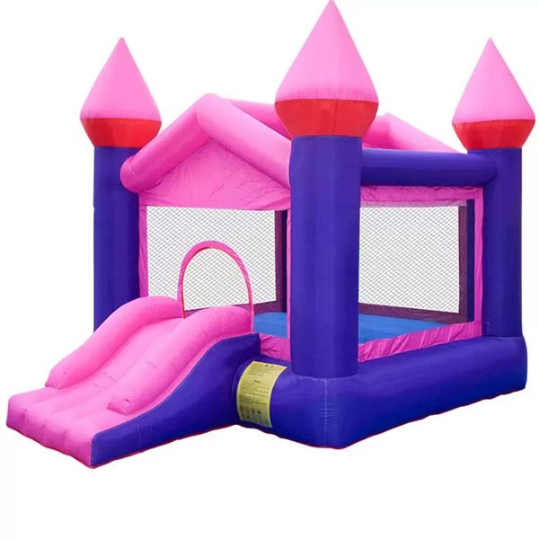 wholesale Kids Inflatable Bounce House Oxford Mini Bouncy Castles With Slide Yard Jumper Bouncer Outdoor games Indoor And Blower with blower