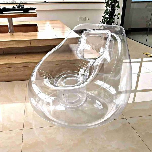 Other Furniture Transparent Inflatable Couch Chair Sofa Camping Furniture Blow Up Couch Bean Bag Lazy Sofa Chair for Home-Office-Outdoor-Tra