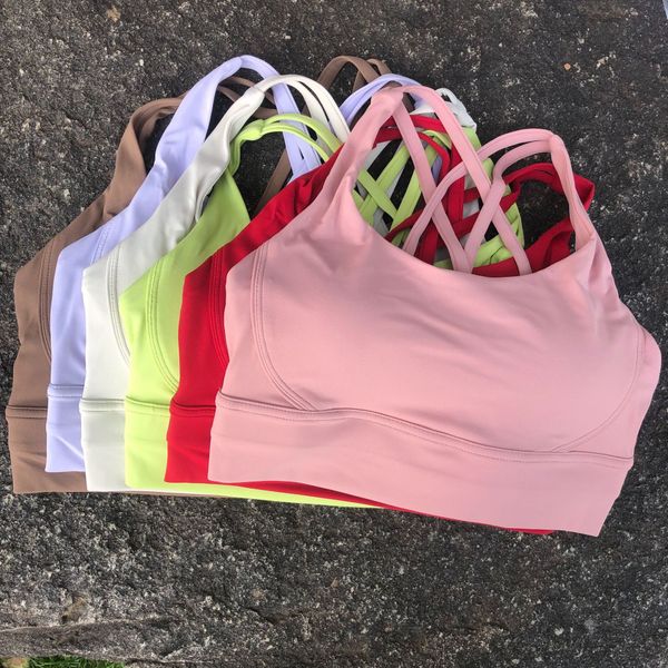 Womens Yoga Sports Bra Cross Strap Shockproof Beautiful Back lingerie Breathable Quick Dry Fitness Sports Underwear Gym Tank Tops Running Ca