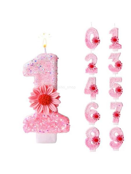 Birthday Number Candles Pearl Sequin Happy Birthday Cake Candles for Ins Pink Theme Birthday Party DecorationHandmade Sequin NXJ240730