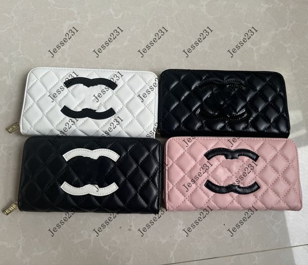 Top Designer Wallets Women Luxurys Bag Clutch Wallet Check Purse Double Letter zipper Wallet Long Holders Coin Purse Shows Exotic Clutch Car