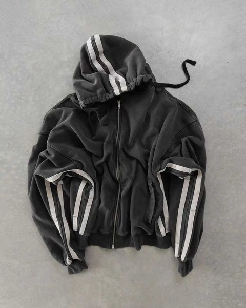Y2K Zipper Hoodie Mens Clothing Novo padrão de moda Padrão de alta qualidade Capuz de capuz Sportswear Punk Hip Hop Top Street Clothing M241
