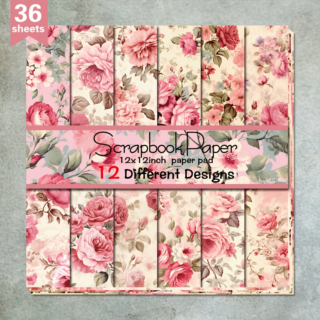TEMU 36 Sheets 12"x12" Diy Paper, Material Paper Colorful Decorative Gift Scrapbooking Supplies Kit Aesthetic Decorative Gift Wrapping Album Paper