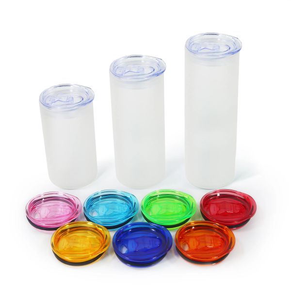 Colorful Seag Lids Suitable for 16 20 25oz glass tumblers with Straw Summer straight Drinkware Juice Cup