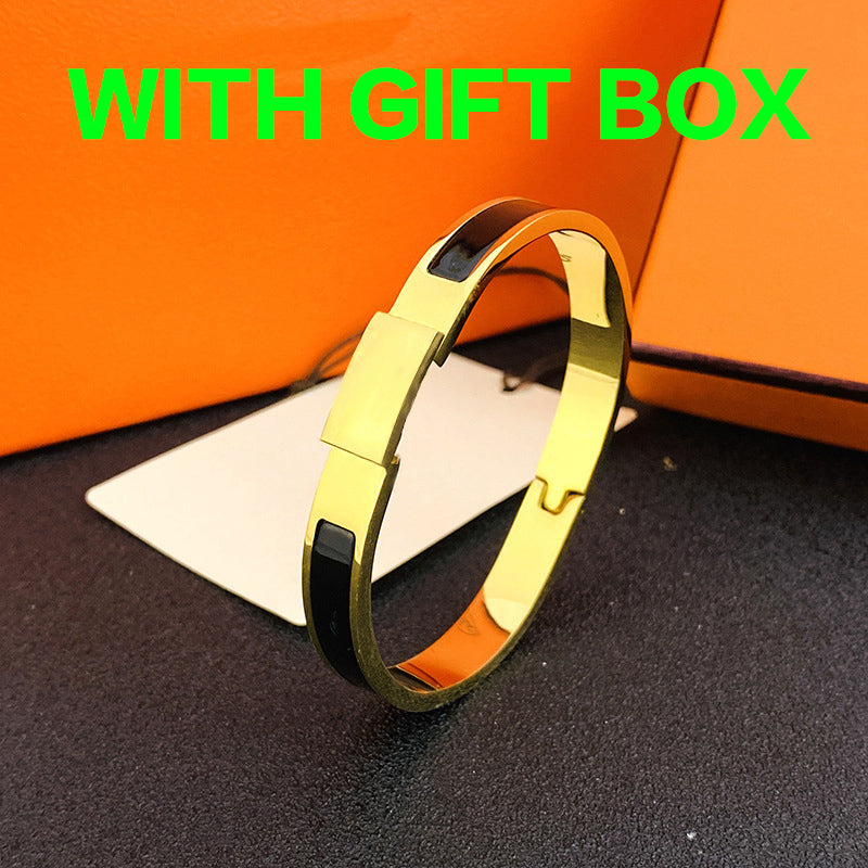 gold bracelet designer bracelet jewlery designer for women classics titanium steel jewellery High quality non fading womens bracelets silver bangle