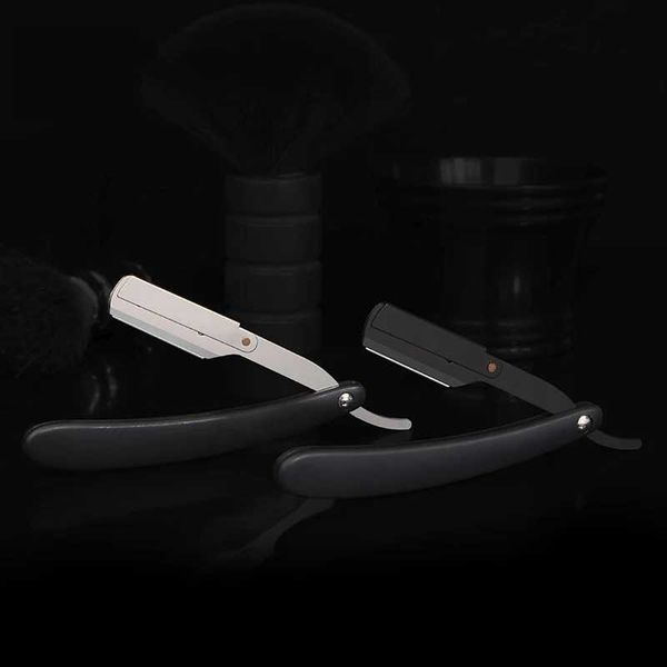 Razors Blades MenS Shaver Straight Edge Barber Razor Knives Manual Beard Shaving And Care Replaceable Blades Shavette Gift For Men G240906