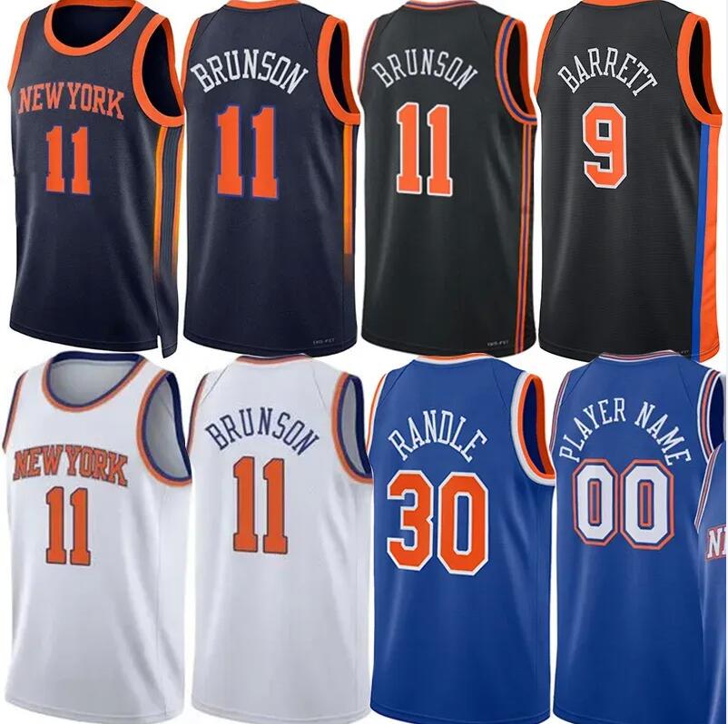 CUSTOM Men Kids Youth Jalen Brunson Julius Randle Basketball Jerseys New Yorks Obi Toppin Knick Derrick Rose Toppin Quickley Josh Hart Mitchell Robi