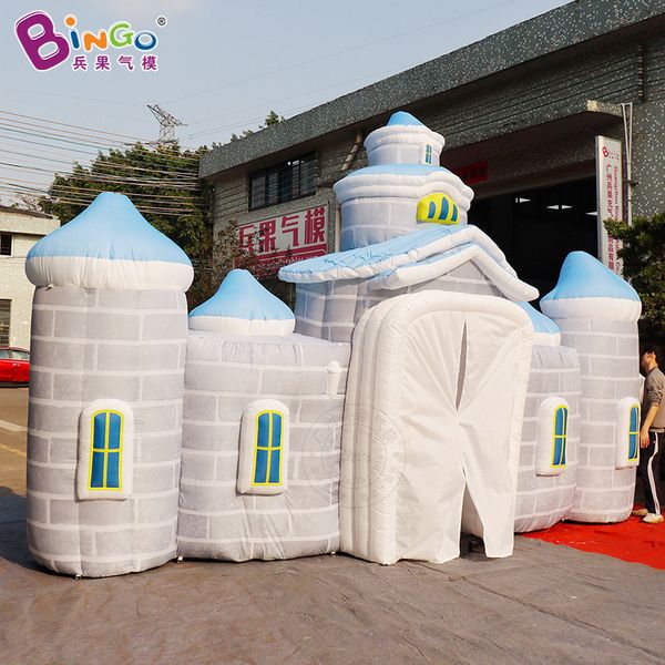 Huge background wall inflatable castle simulation model building imitates photography activity layout, can add signs for free, can be custom