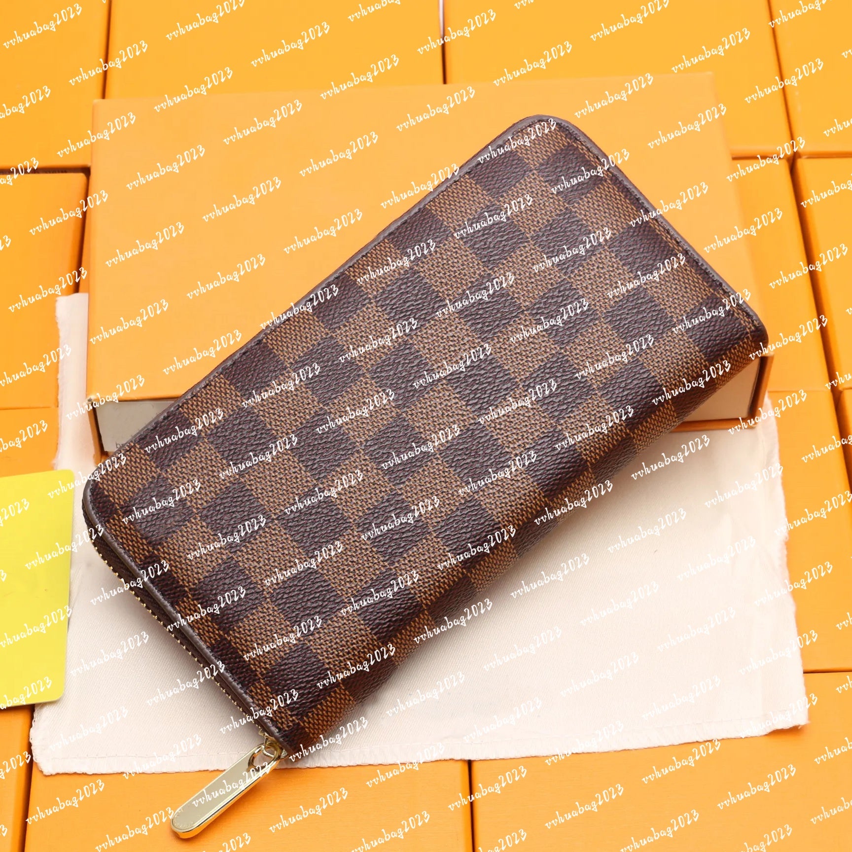 high quality Double zipper Wallets Mens Leather Wallet Holders For Brown flower women Purse Monograms Luxury Purses Cross Body Wallets Zipper Coin f