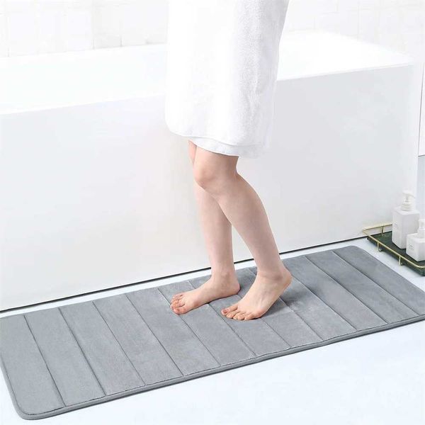 Kitinjoy Bathro Mat Memory Foam Bath Mat Super Absorbent Shower Carpet Soft Bath Door Floor Rug He Decoration Non-Slip Rugs Z250211