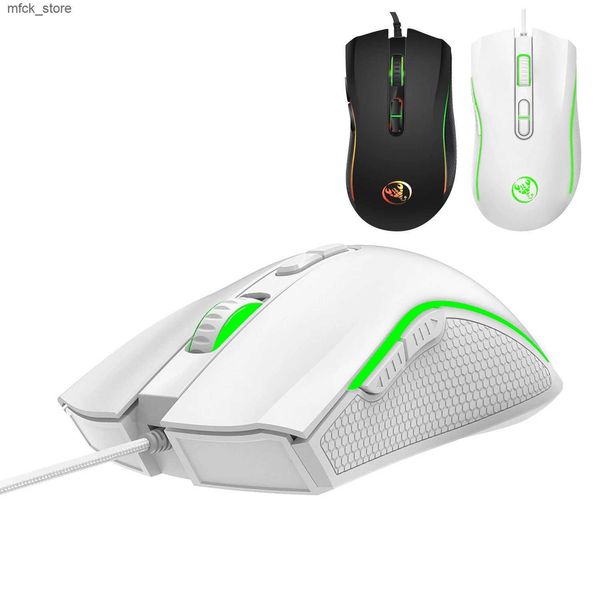Mice Popular choice HXSJ A869 optical ergonomic RGB ABS 4-level resolution adjustment wired gaming mouse for laptop and PC J241220 J2252