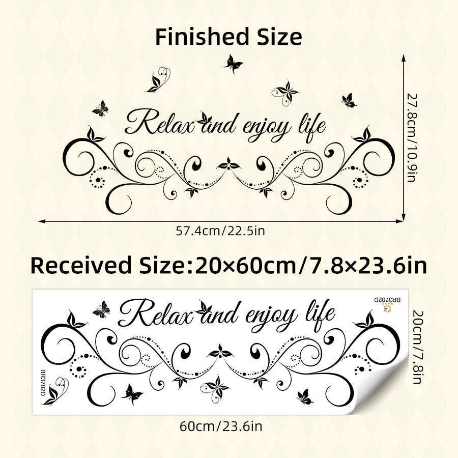 TEMU Brup Relax And Wall Decal With & - Waterproof Bathroom Stickers For Tub, Shower, Glass Door, Tile - Home Decor