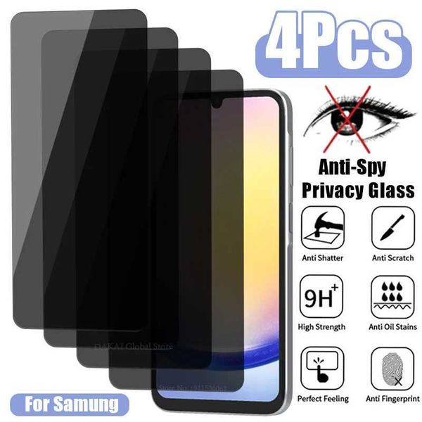Cell Phone Screen Protectors 4PCS Anti Spy Screen Protector For Samsung A15 A55 A35 A25 A13 A53 A33 A52S A32 A22 A52 A23 A72 S20 FE 5G A12 A
