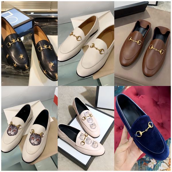 2024 new dress shoes men women real leather collapsible footwear men women shoes size 34-46 mens printed metal round toe mules luxury horseb