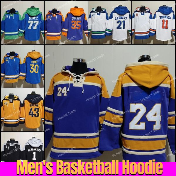 Kyrie Irving Basketball Mens Hoodie Edwards Ewing Antetokounmpo Doncic Durant Wembanyama Booker james Ball Wade Jokic Curry Stitched Sports