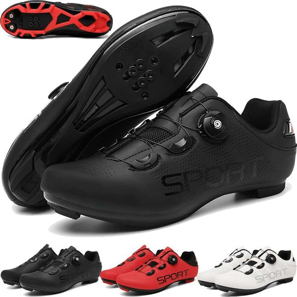 Men Cycling Shoes Road Bike Profional Waterproof ather Cat Self-locking Speed Women Flat Mtb Bicyc SneakersXJ241121