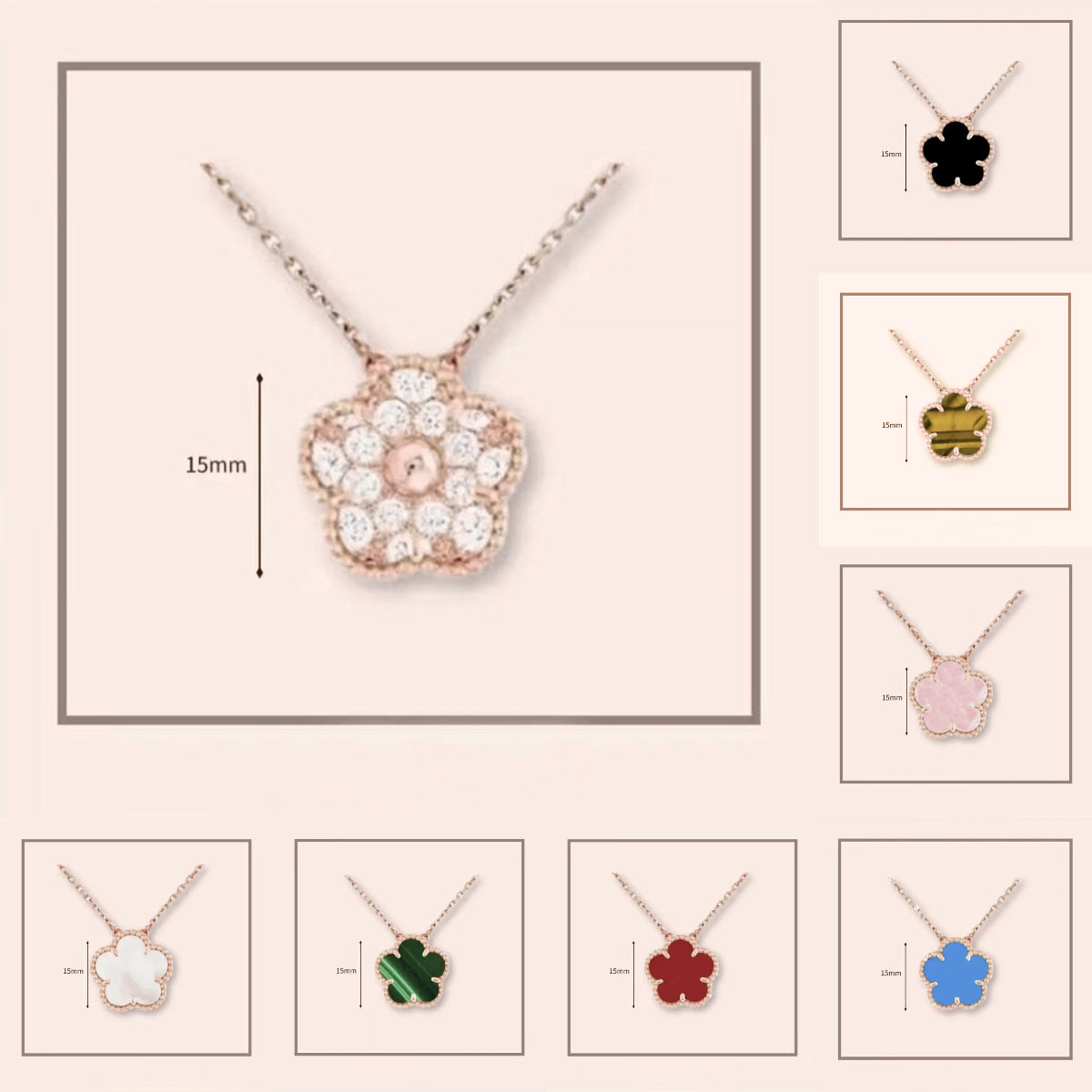 clover necklace pink fashion jewelry necklace jewlery designer for women luxury necklace sterling silver jewelry 925 jewellery designer woman Christ