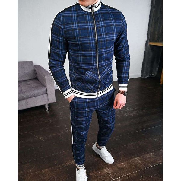 2025 Terno Autumn Casual Men's Clothing European e americana marca de moda grande tamanho esportivo