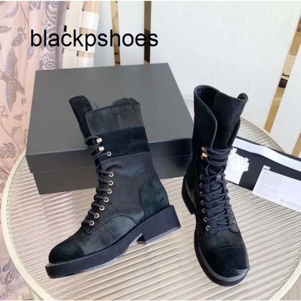 ChanellsShoes Accessories Boots CF New Graphy Eyelets Zipper Fashionable Avantgarde