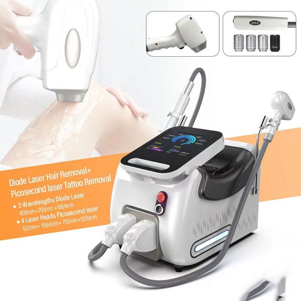 Newest Top Sales Diode Laser Hair Removal 3 Wavelength 2 In 1 Hair And Tattoo Removal laser Device At Spa Home Professional Laser 808 Hair R
