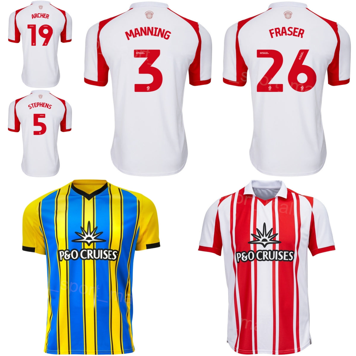 Club 2025-26 Men 3 MANNING Soccer Jersey 26 FRASER 46 RONINSON 5 STEPHENS 19 ARCHER 6 HARWOOD-BELLIS 42 DOWNS 15 WOOD CHARLES ARMSTRONG Football Shi