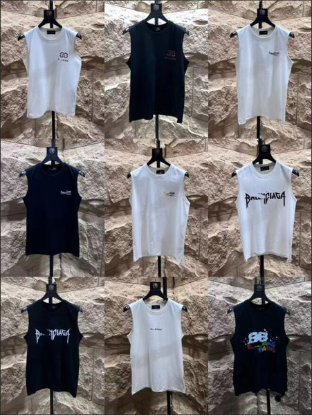 Mens designer T-shirt French luxury brand high-end custom summer womens tanks top letter B printed LOGO couple T-shirt casual sports mens ta