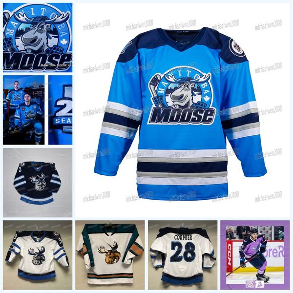 Manitobas Moose 2024 25 25th Anniversary Hockey Jersey Brad Lambert Kyle Capobianco Jeff Malott Nick Jones Custom