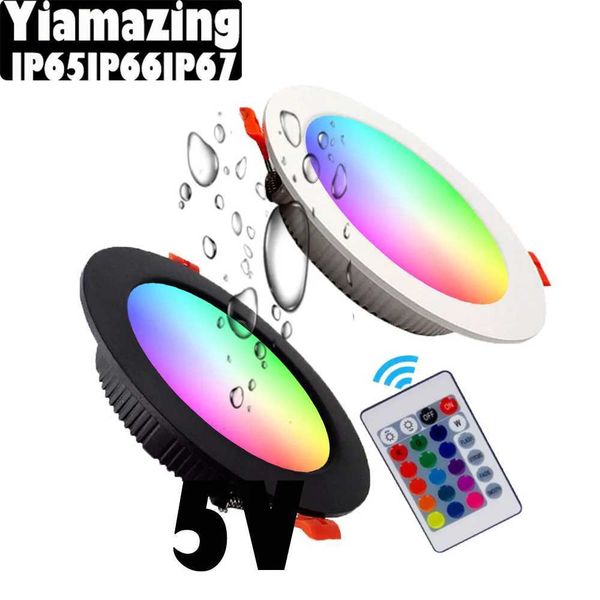 5V IP65 IP66 Outdoor Waterproof RGB LED Downlight 3W 5W Fairy Party Christmas Day Wedding Bar Ceiling Spotlight CL240830