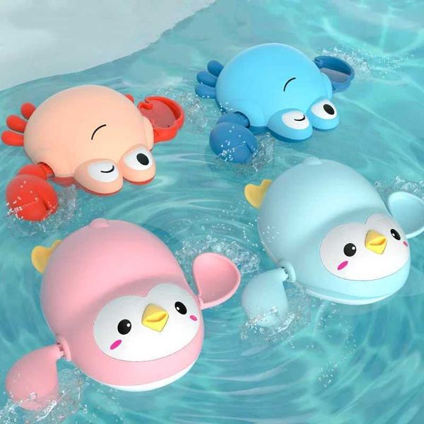 Baby Bath Toys Kids Swimming Clockwork Dolls Play Water Fun Bathing Cute Funny Children Bathroom Shower Bathtub Animals Toy Y240813