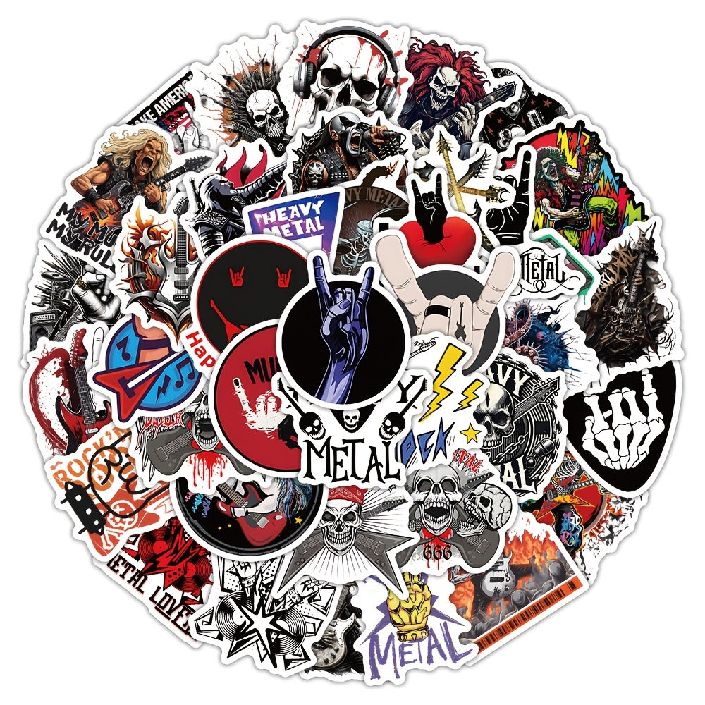 TEMU Graffiti Stickers - , Guitars, Hand & More - Durable, Waterproof Vinyl - Ideal For Laptops, Guitars, Helmets - Fans, Metal Decor | & Guitar