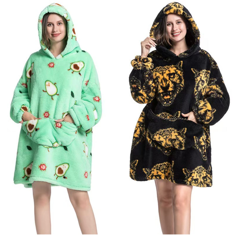 womens hoodie blanket hoodie designer hoodies sweatshirt large warm pullover women print casual loose long sleeve round collar pullover average size