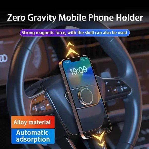 Mounts Holders Magnetic Phone Holder Steering Wheel Mount Zero Gravity Mobile Cell GPS Magnet Suction Support Car Bracket Stand for Phones J
