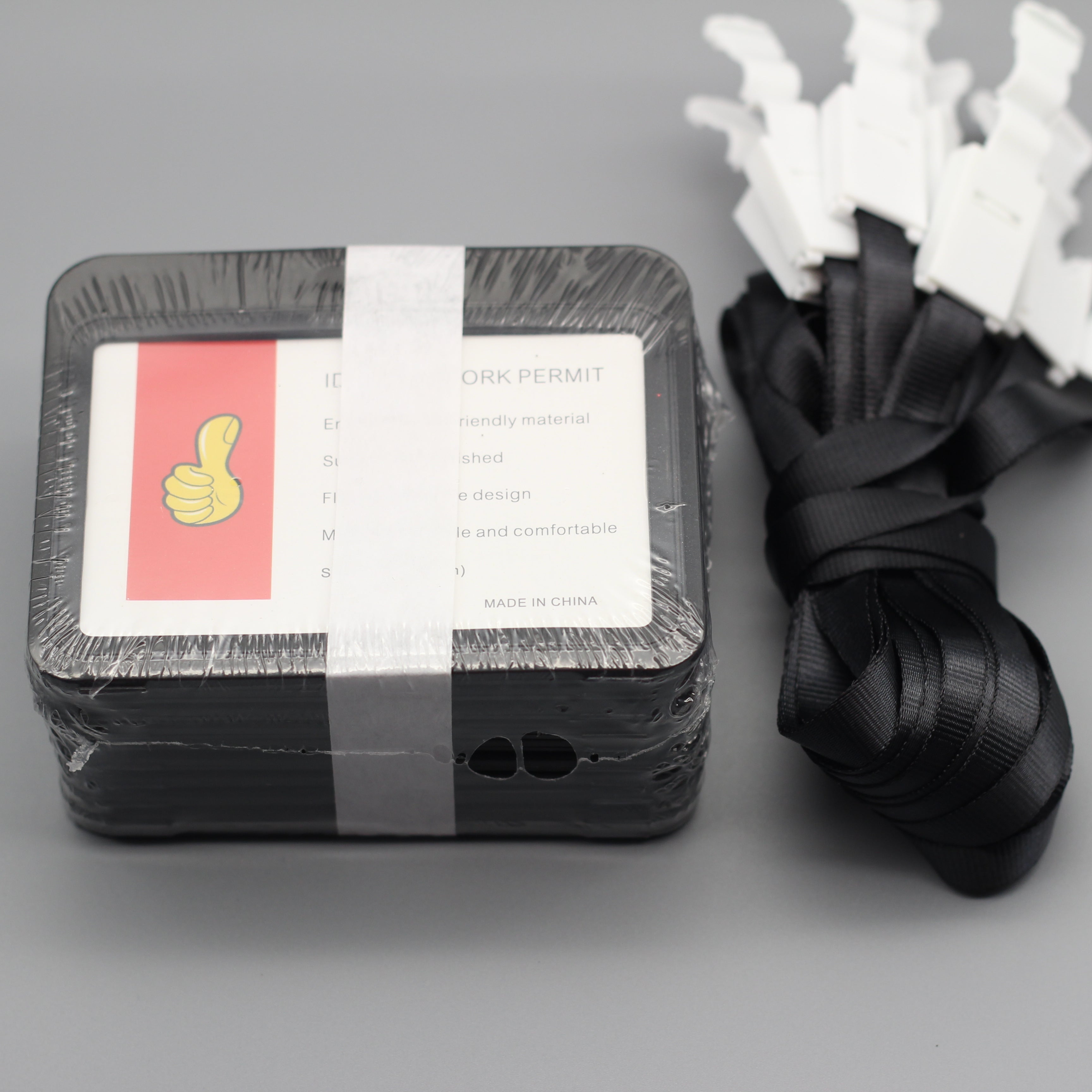 TEMU 10pcs Work Card Holder Id Card Holder With Lanyard Horizontal Version