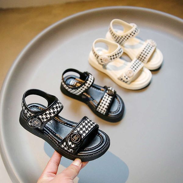 2024 Summer Girls&#039; Sandals, Open-Toe Flats Princess Shoes, Little Kid Beach Shoes F614-36 dh910320090