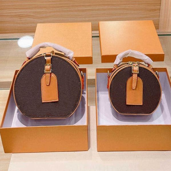 boite chapeau souple round bag luxury designer women handbag mm pm mini shoulder crossbody bags leather strap canvas messenger clutch pouch