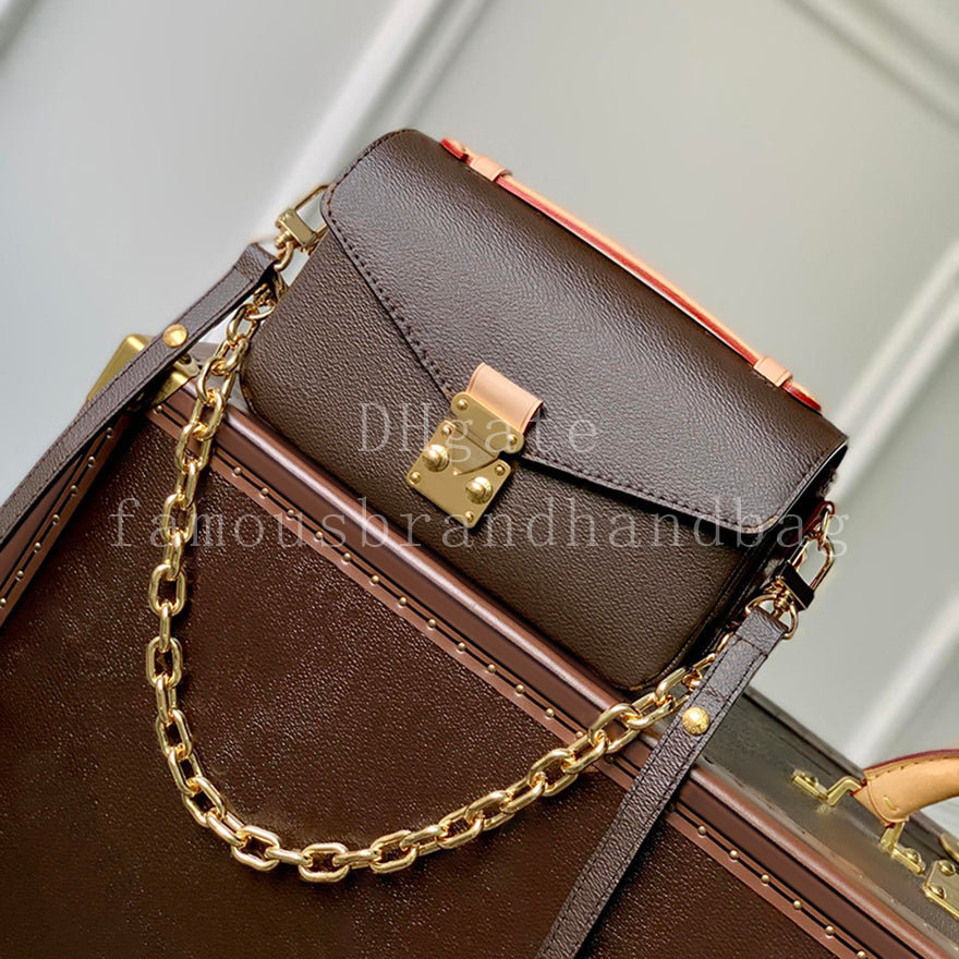 Mirror Quality Crossbody Bags Canvas Shoulder Bag Designer Genuine Leather Chain Bag Designer Handbag With Box LP08A1