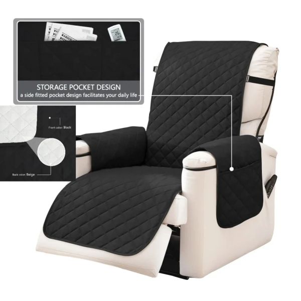 Recer Chair Cover Waterproormchairs Slipcover Sofa Couch with Adjustable Elastic Strap Furniture Protector for Living Room