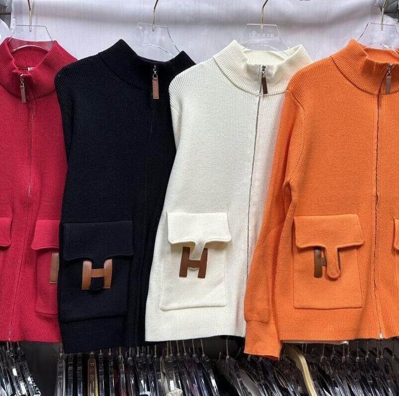 New Women&#039;s high collar sweaters knitted zipper joker jumpers long sleeves TOP jacket sweaters for female