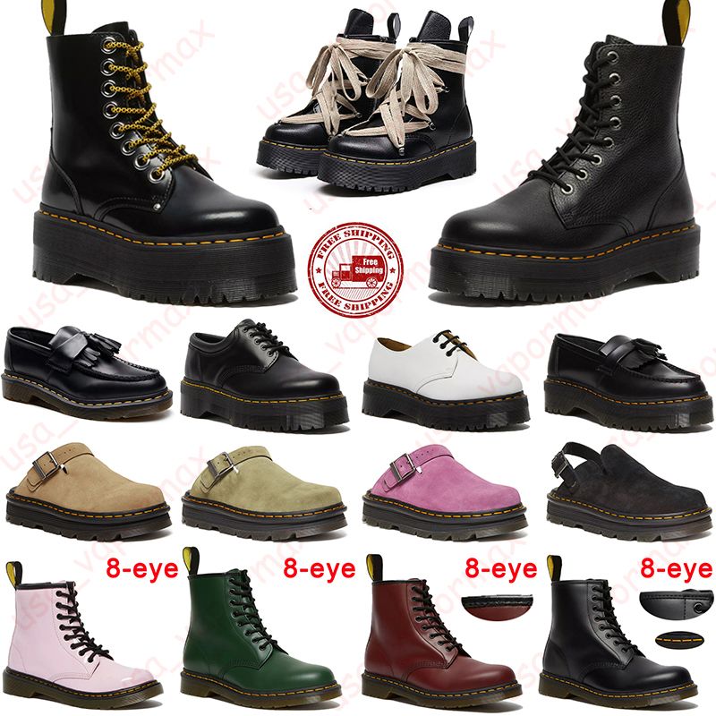 free shipping designer boots sandals shoes doc martins black white pink mens womens booties sneakers winter knee high Half Ankle platform boot Mocca