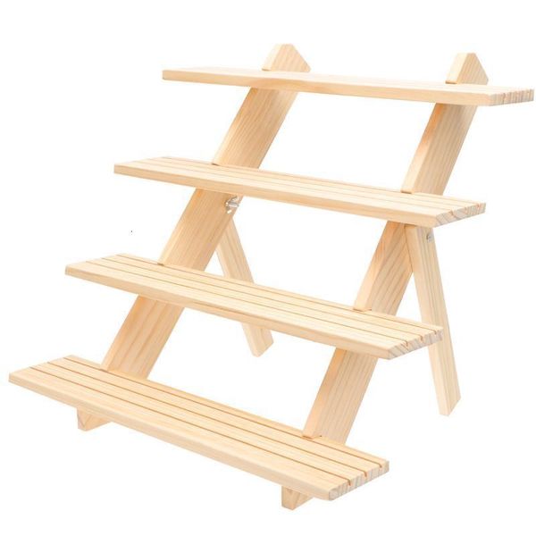 Novelty Items 1 Ladder Display Shelf Wooden Jewelry Display Stand Detachable Jewelry Holder 4-Layer 3-Layer Showing Shelf Earring Display Ra