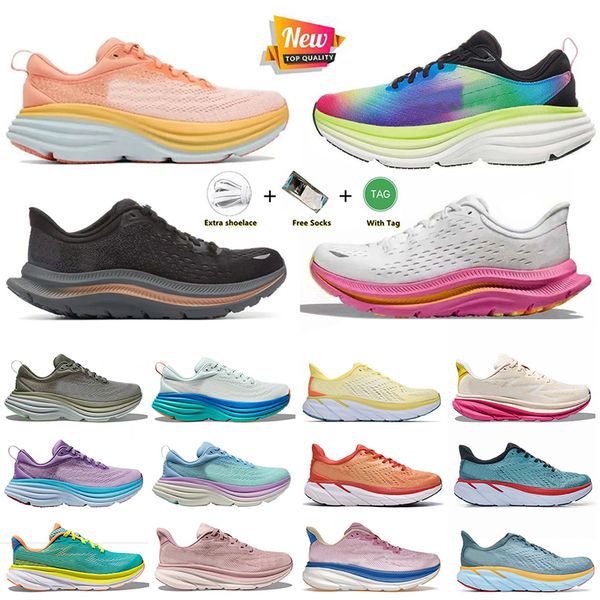 Big Size 13 Running Outdoor Shoes Outdoor Womens Clifton 9 One One Mens Bondi 8 Treinadores Kawana x Carbono 2 Pink quente Rosa roxo preto p
