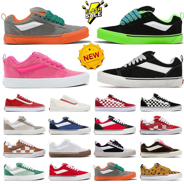 Classic Designer Shoes Knu Skool Sneakers Skate Flat Suede Platform Black White Pink Glo Purple Gum Low Old Skool Womens Mens Trainers Skate