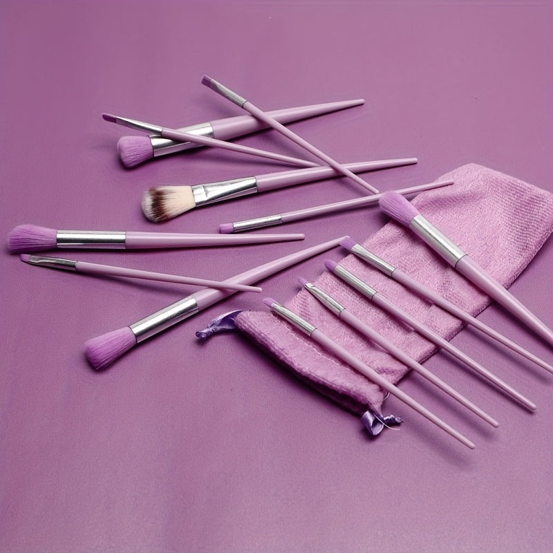 TEMU 13pcs Makeup Brushes Set Portable Makeup Brushes Eyeshadow Brushes Makeup Ultra Soft Loose Powder Blush Brushes