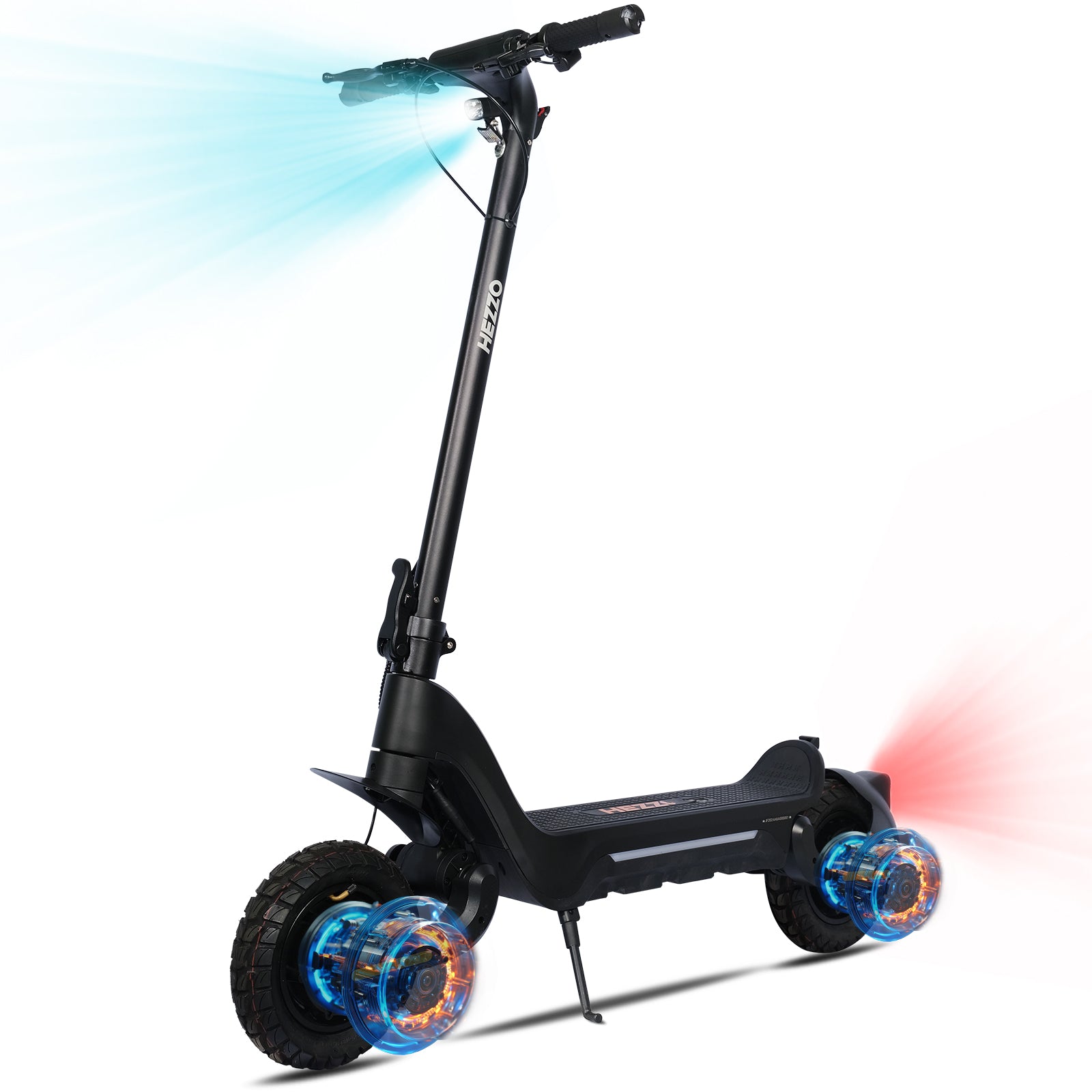 HEZZO F5 Escooter Foldable 48V 1600W Dual Motors Electric Scooter 45km-h 10Inch 18Ah Lithium Disc Brakes Commute&Off Road Kick Scooter With App Eu U