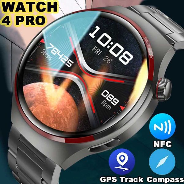 Smartwatch 2024 New GPS Smart Watch Men For GT4 Pro AMOLED Sn Heart rate Call NFC IP68 Waterproof Sports Smartwatch Z241026