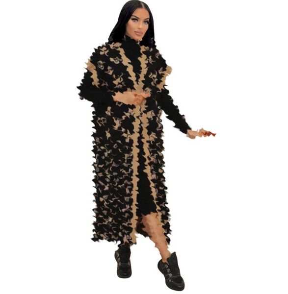 Designer Brand Woolen Sweaters Knit Cardigans Women Designer Print Long Cardigans Coat Outerwear Free Ship