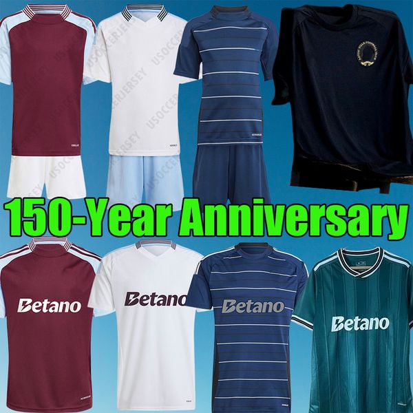 2025 Aston 150-Year Anniversary Kit WATKINS Soccer Jerseys J.DURAN 2025 ROGERS men kids kit top football shirts 150th Aston third jersey vil