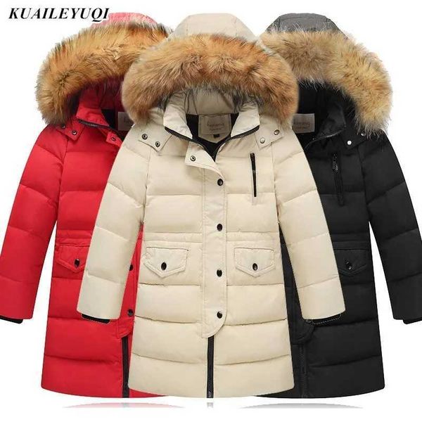 Down Coat Winter duck down jacket made of 2024 childrens feathers suitable for girls clothing boys clothing Parka childrens hooded jacket ba